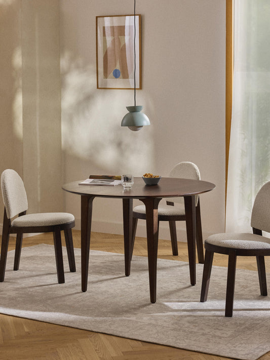 Archie Round Dining Table Made of Mango Wood, Ø 110 cm