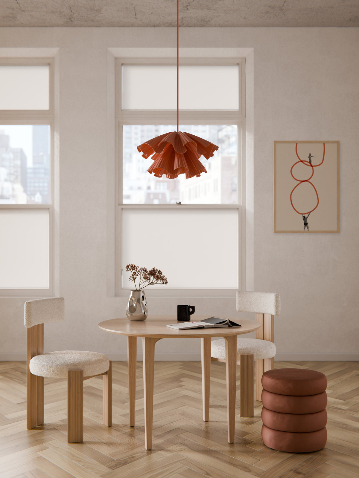 Archie Round Dining Table Made of Oak, Ø 110 cm