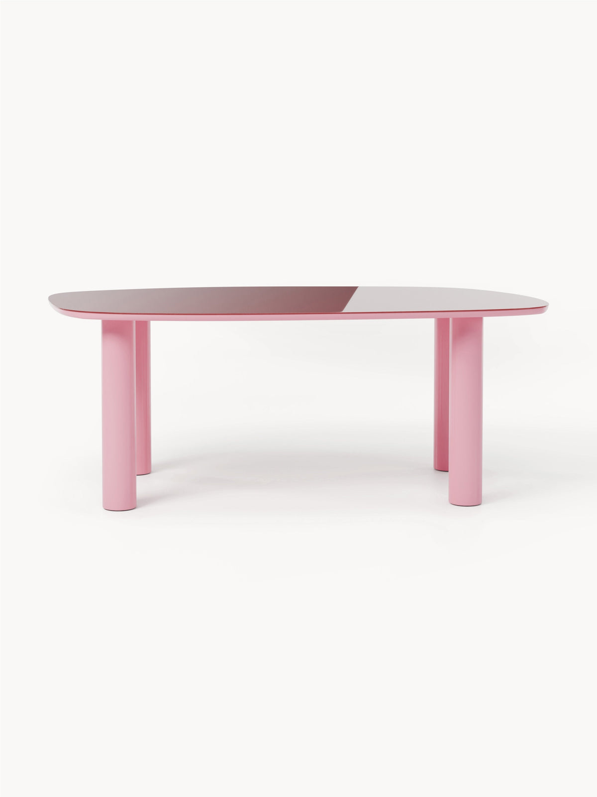 Beni Glass-Top Dining Table, Organic, 200 x 110 cm