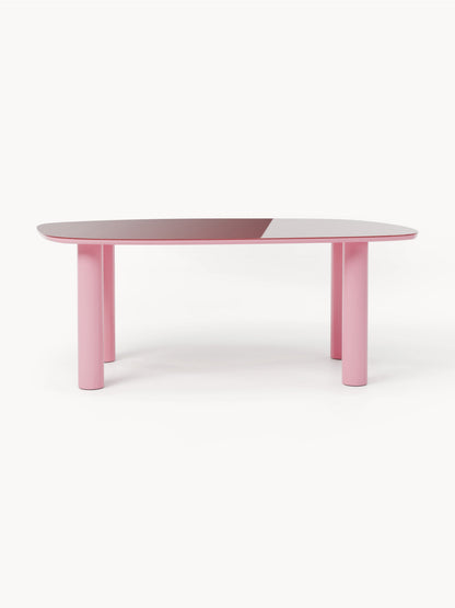 Beni Glass-Top Dining Table, Organic, 200 x 110 cm