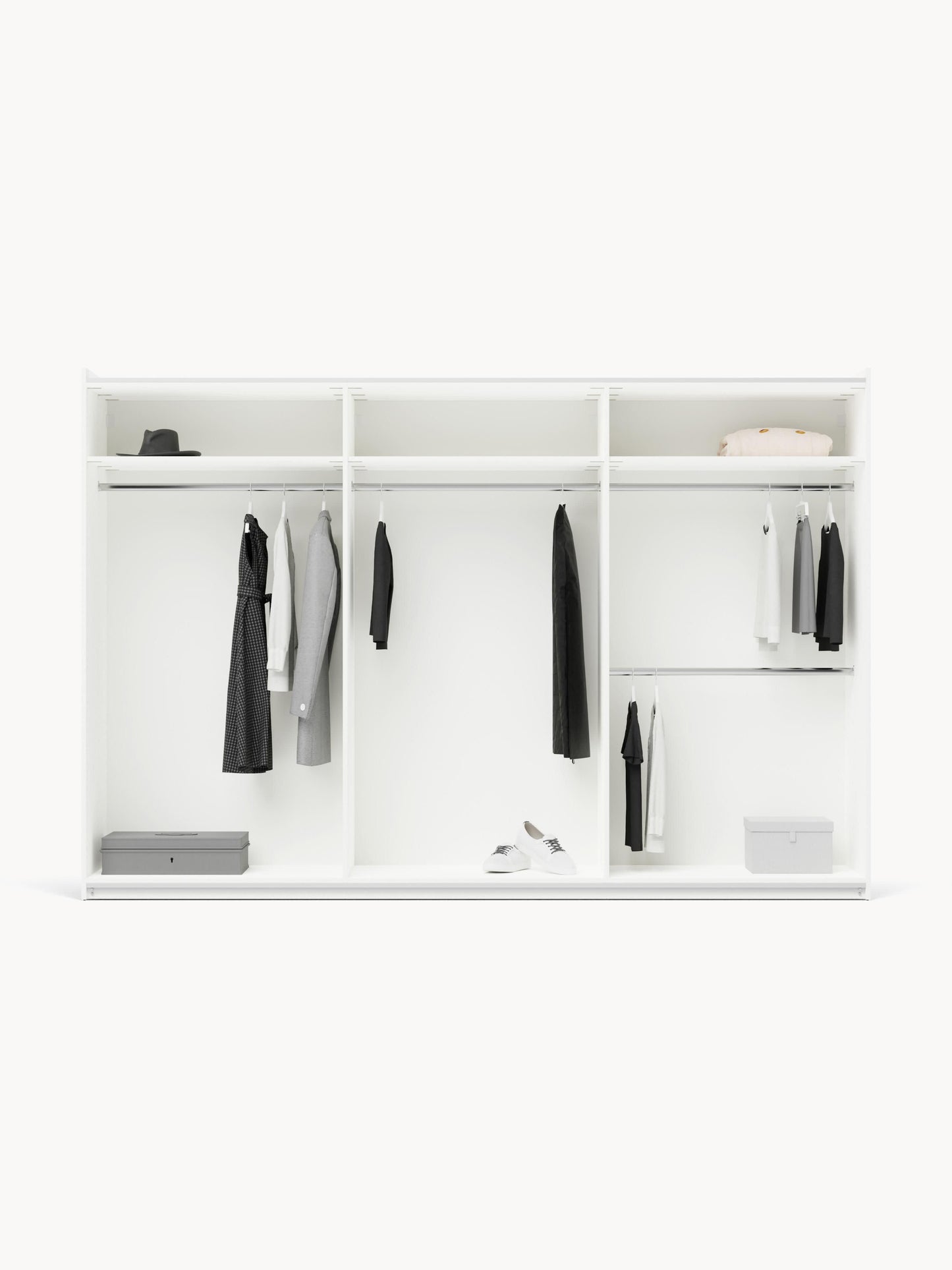 Charlotte Modular Wardrobe, Sliding-Door, 300 cm Wide, in Various Sizes