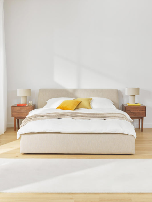 Cloud Bed Frame with Storage, Upholstered