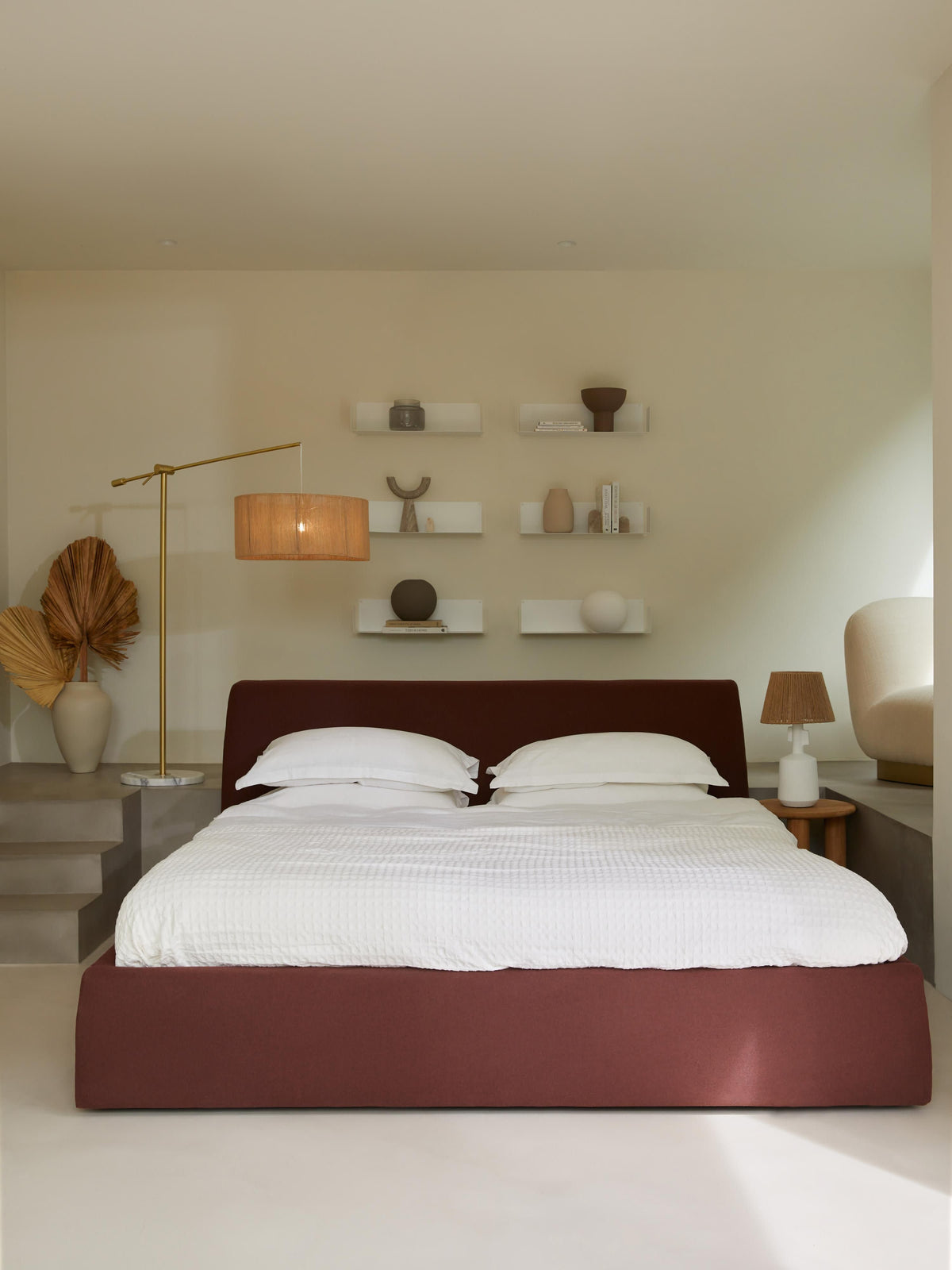 Cloud Bed Frame with Storage, Upholstered