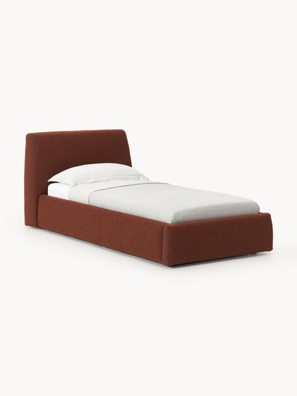 Cloud Single Bed with Storage, in Bouclé