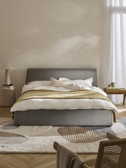 Cloud Storage Bed in Bouclé, Upholstered