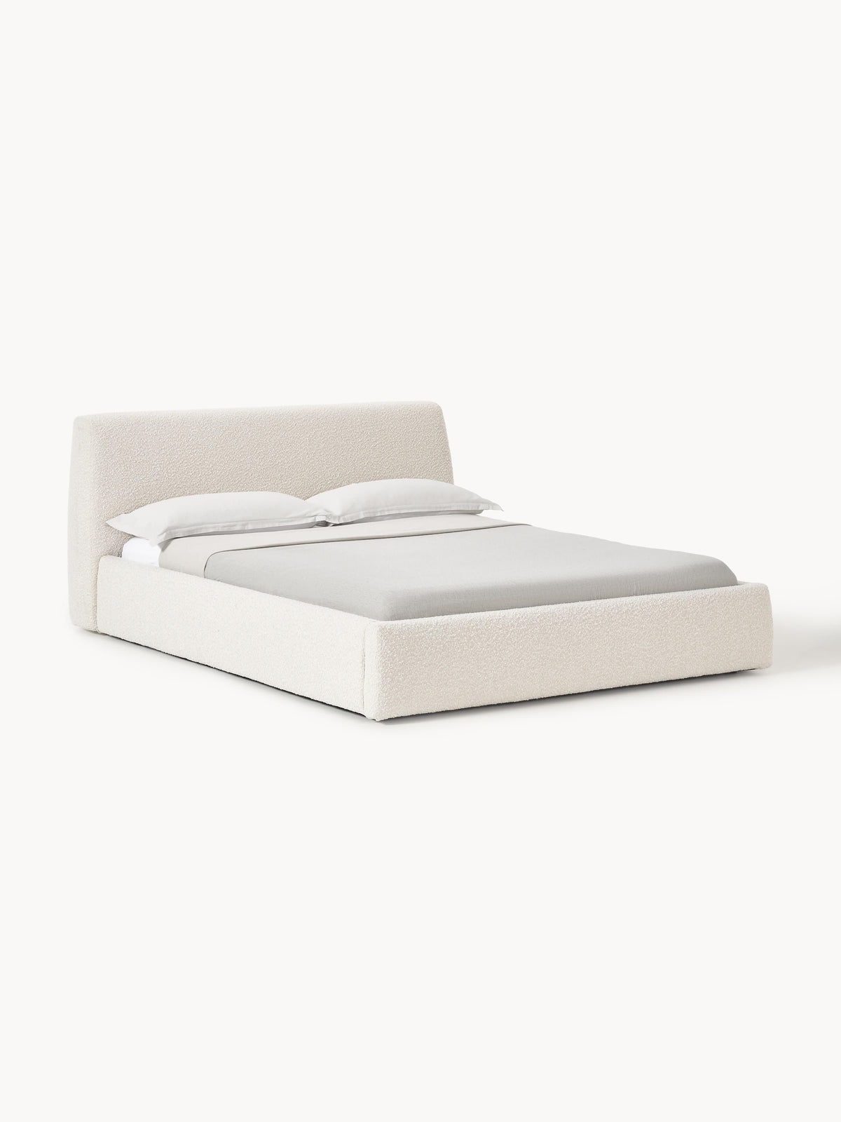 Cloud Upholstered Bed with Bouclé Cover