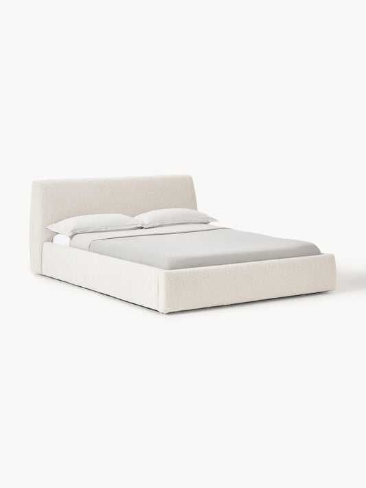 Cloud Upholstered Bed with Bouclé Cover
