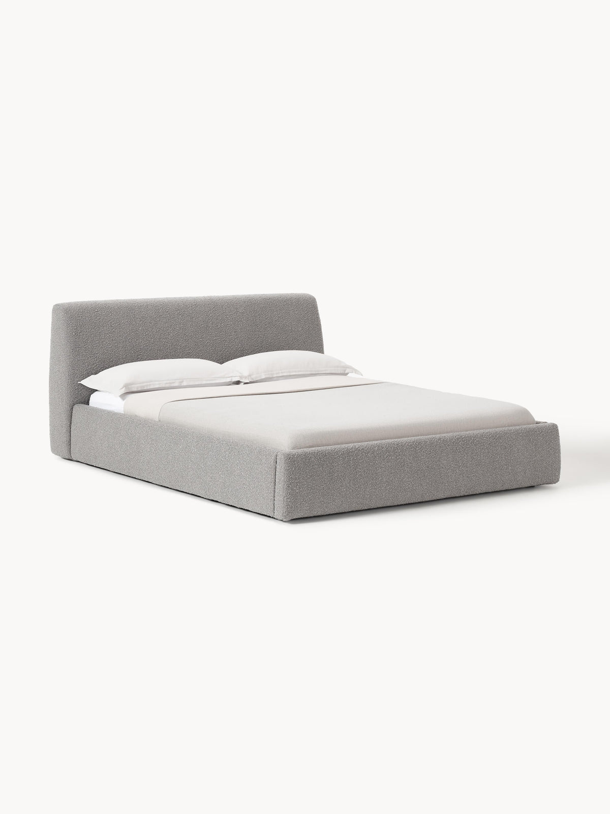 Cloud Upholstered Bed with Bouclé Cover