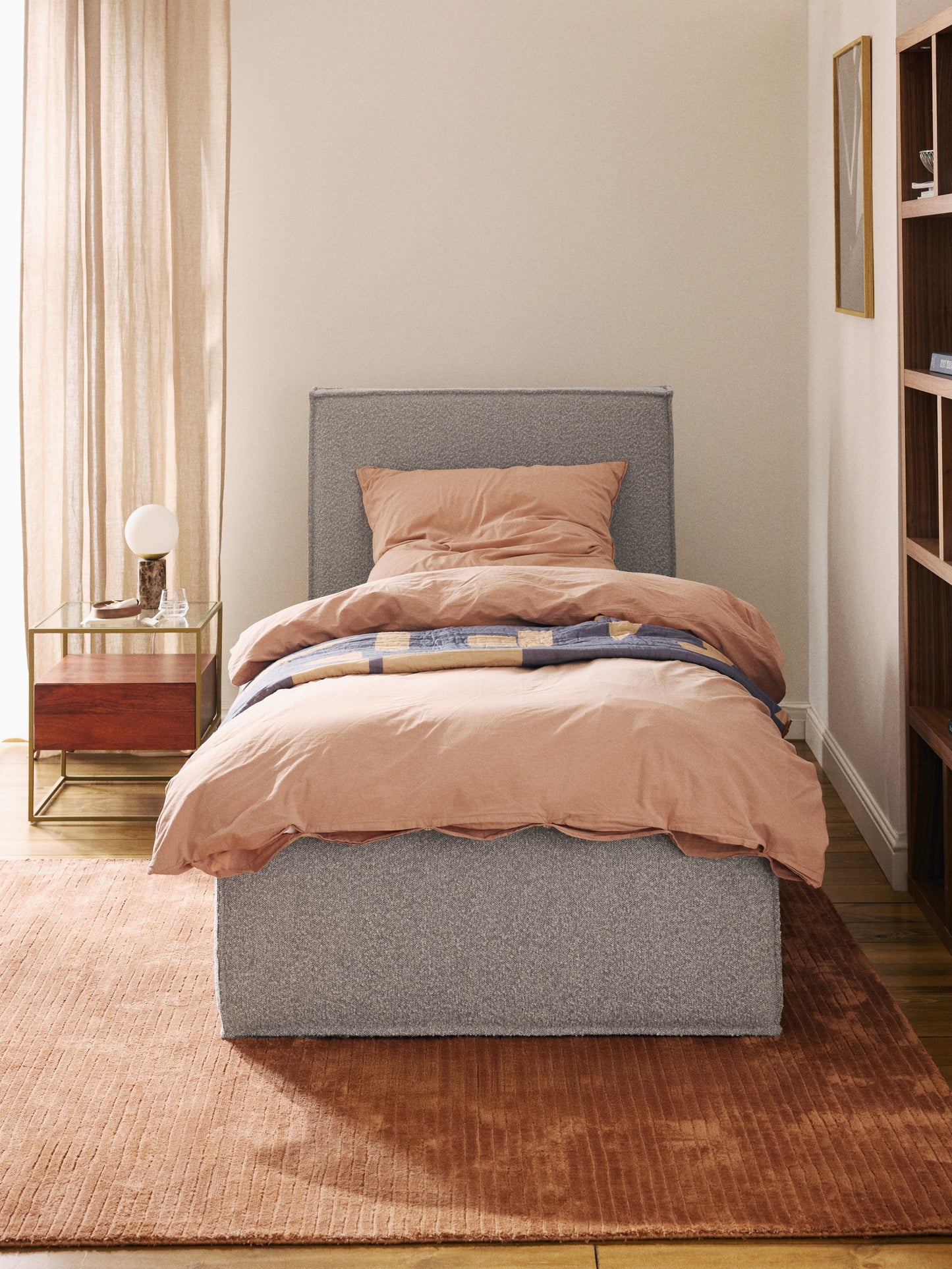 Dream Single Bed Frame, Bouclé