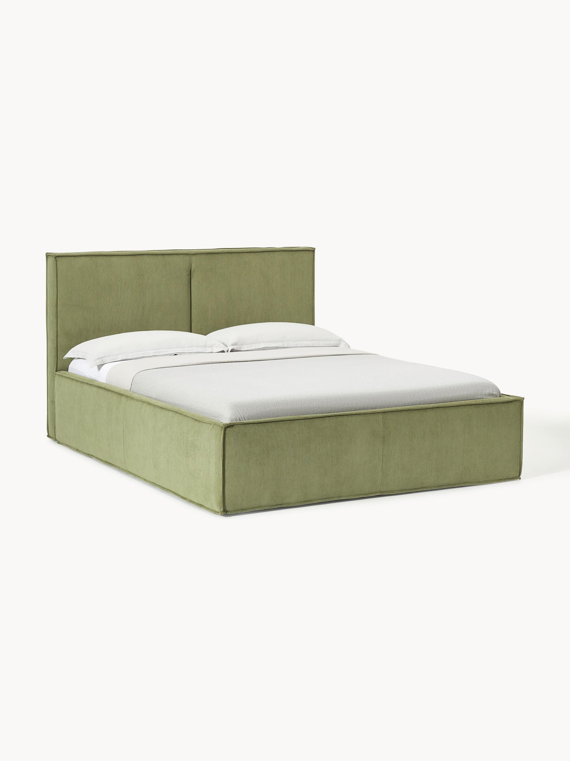 Dream Storage Bed in Corduroy, Upholstered