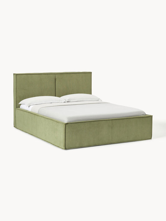 Dream Storage Bed in Corduroy, Upholstered