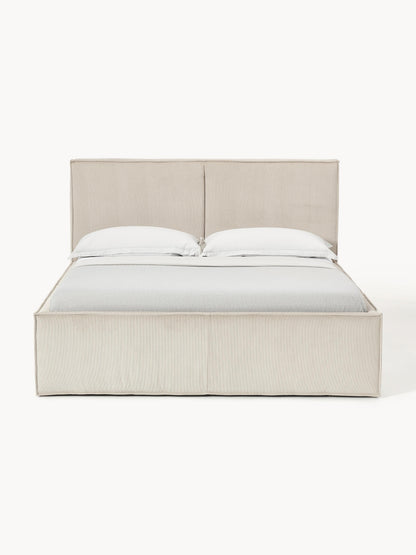 Dream Upholstered Bed with Corduroy Cover