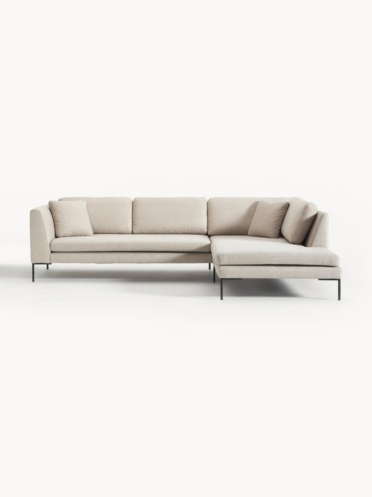 Emma Corner Settee with Metal Legs