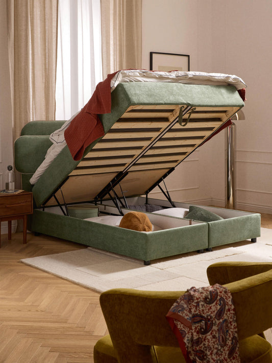 Enrica Box Spring Storage Bed Frame