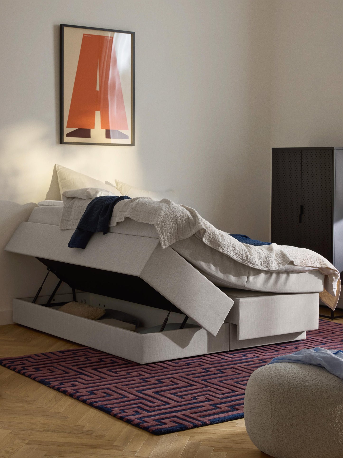 Enya Box Spring Storage Bed Frame