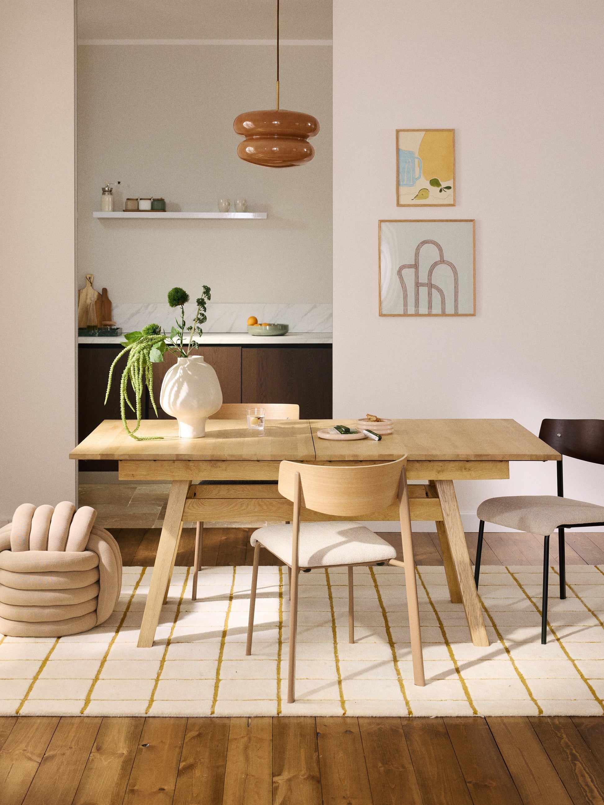 Ethan Dining Table, Extendable, Size 180 - 220 x 100 cm