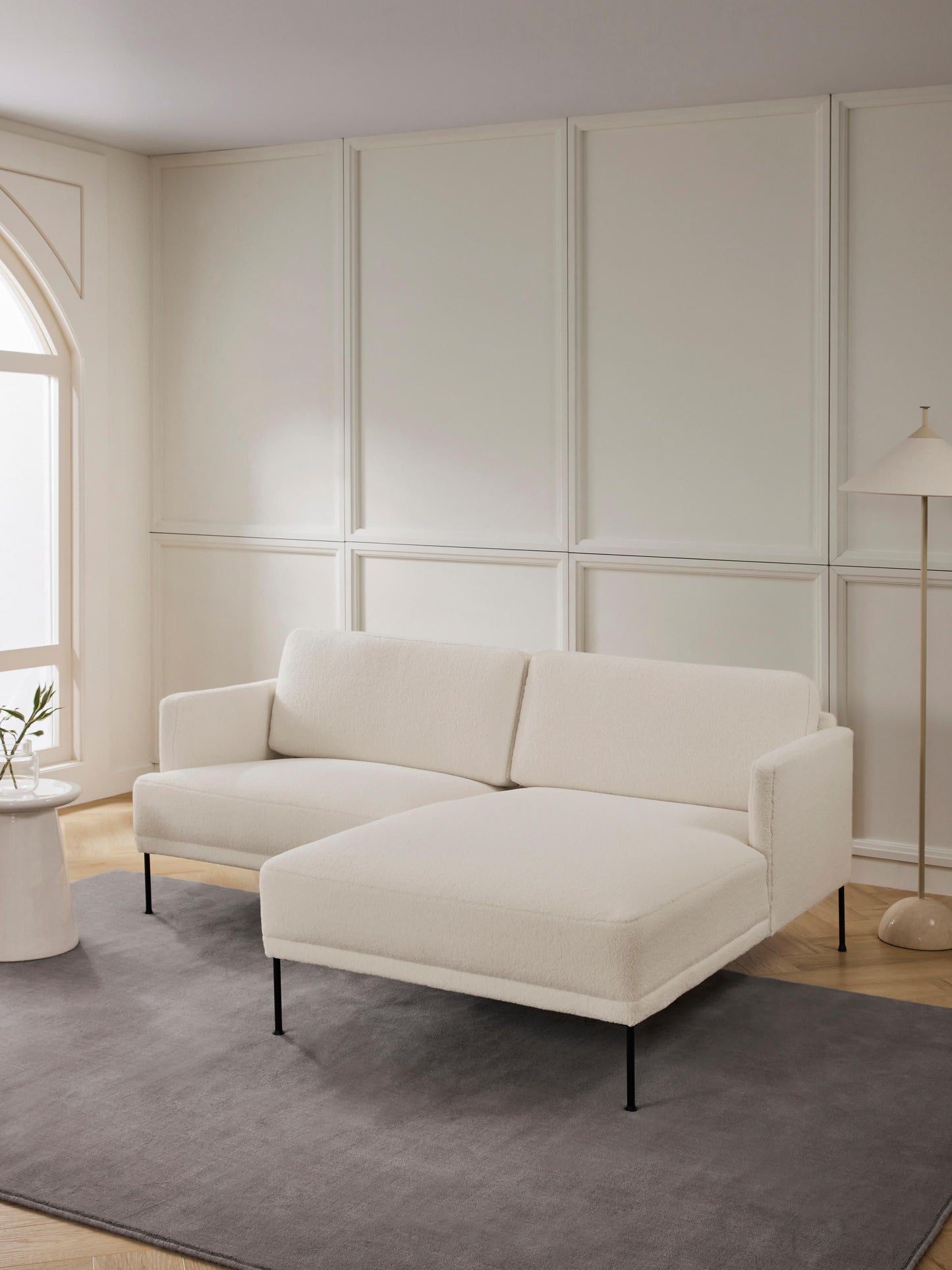 Fluente Small Corner Sofa (Teddy Fabric)