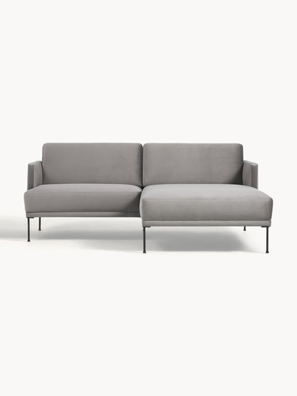 Fluente Velvet Corner Sofa (Small)