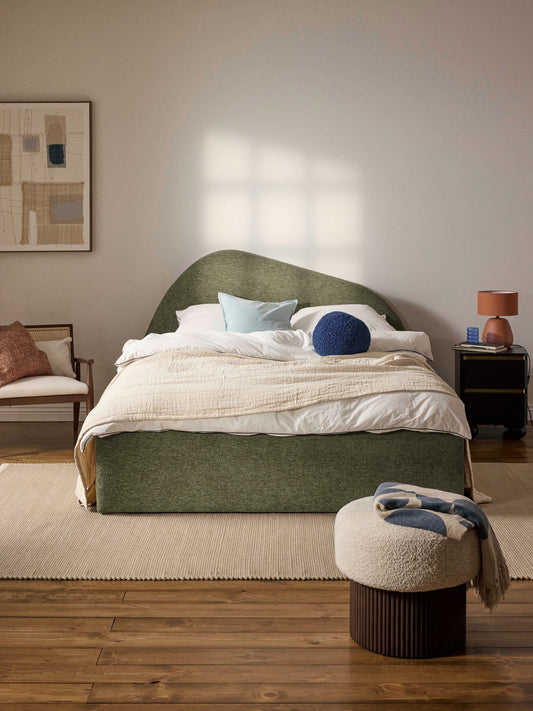 Gary Upholstered Bed with Bouclé Cover
