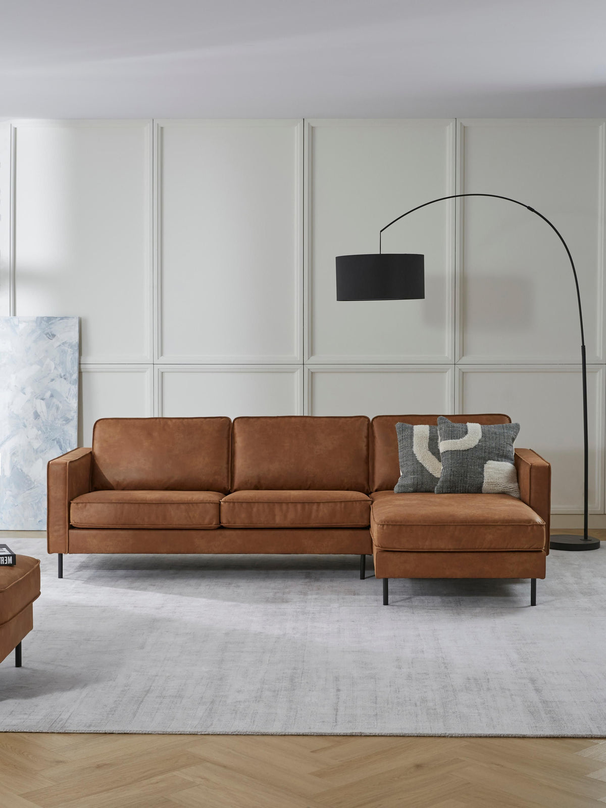 Hunter Leather Corner Settee (3-Seater)
