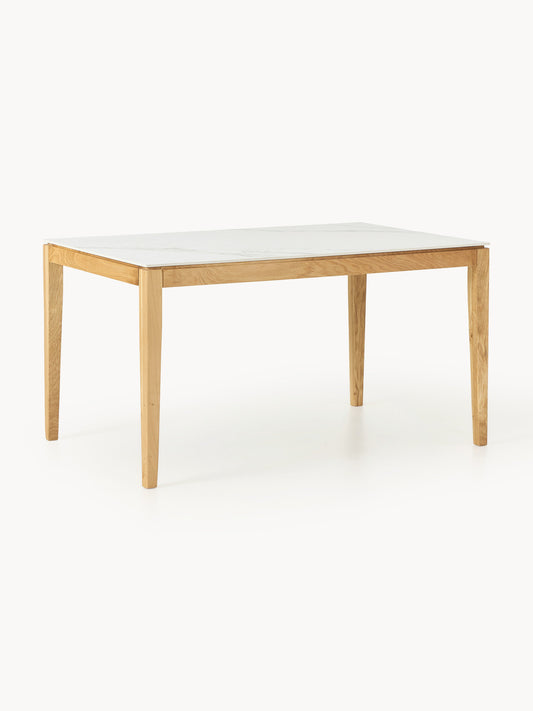 Jackson Dining Table, Marble-Look Tabletop, Available in Various Sizes