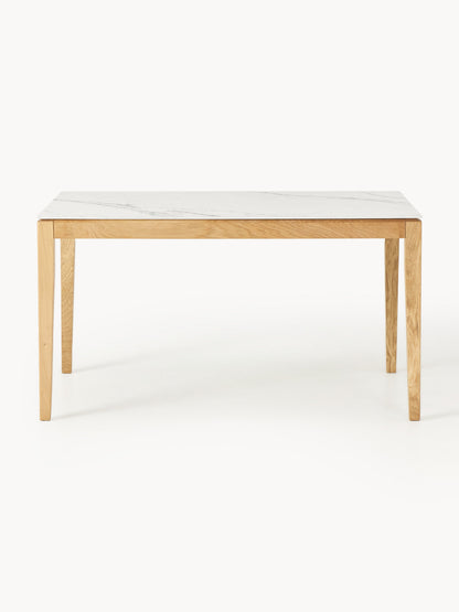 Jackson Dining Table, Marble-Look Tabletop, Available in Various Sizes