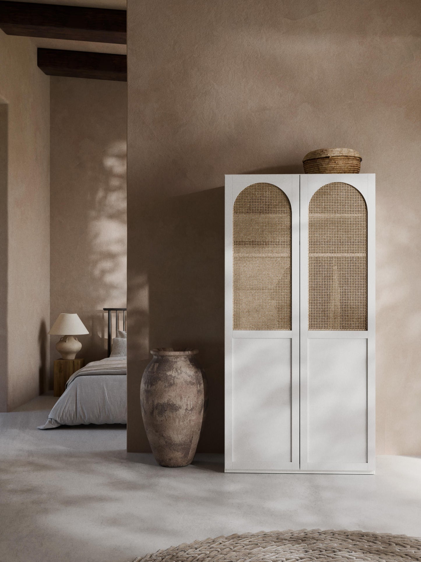 Jeanne Modular Wardrobe with Hinged Doors, 100 cm Wide, in Various Sizes