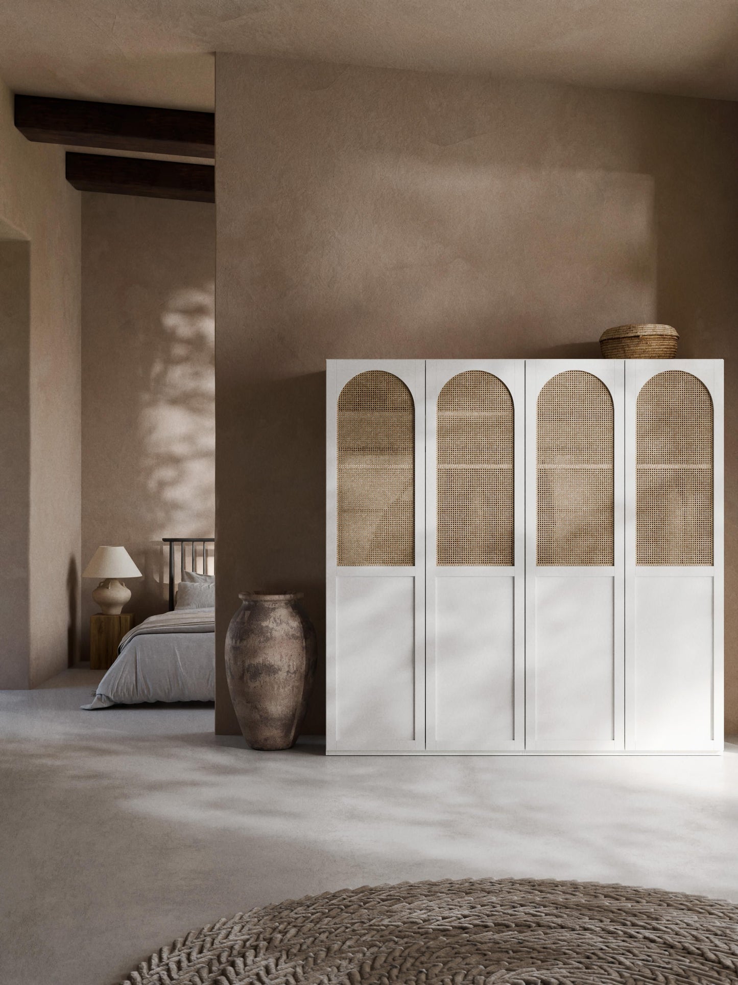 Jeanne Modular Wardrobe with Hinged Doors, 200 cm Wide, in Various Sizes