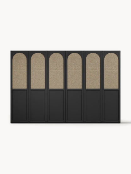 Jeanne Modular Wardrobe with Hinged Doors, 300 cm Wide, in Various Sizes