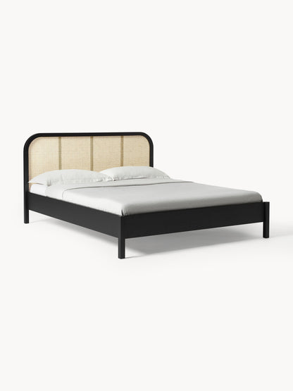 Jones Wood Bed with Vienna Cane Headboard