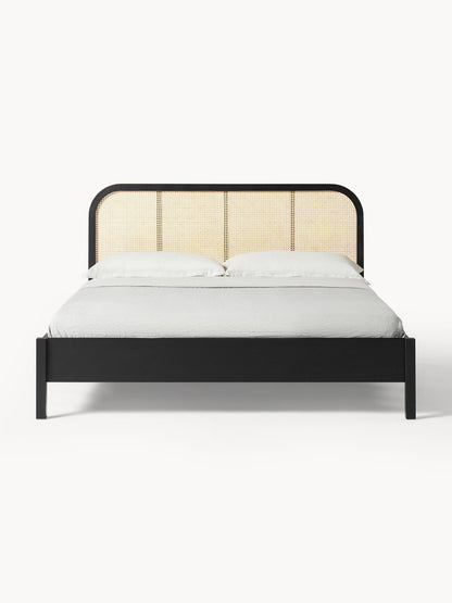 Jones Wood Bed with Vienna Cane Headboard