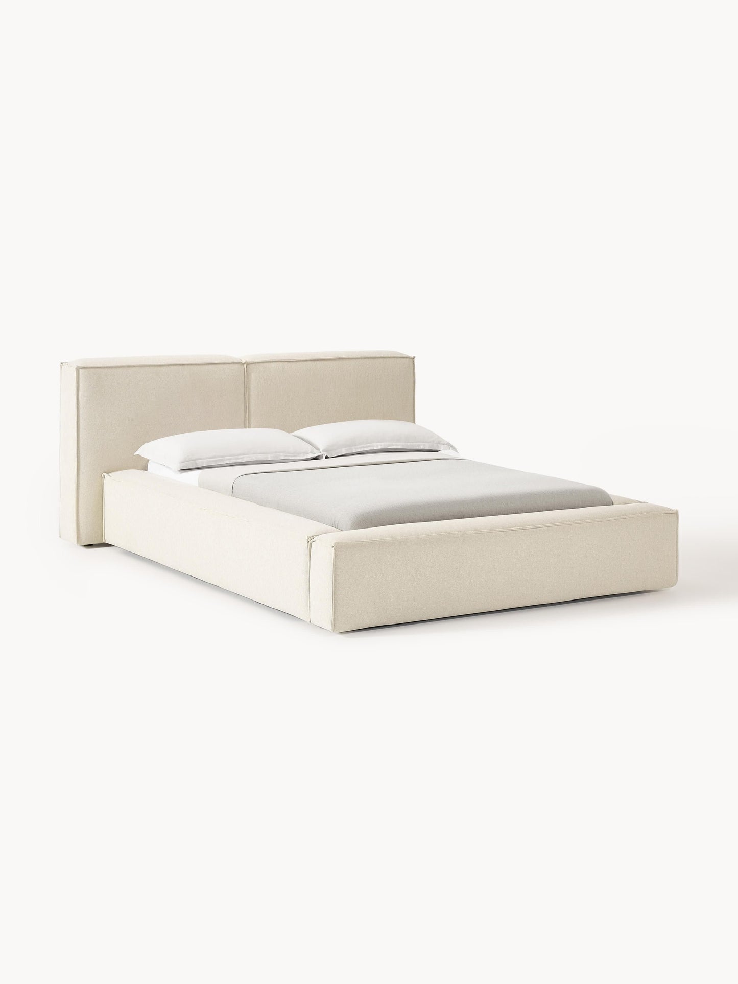 Lennon Bed Frame with Storage, Upholstered