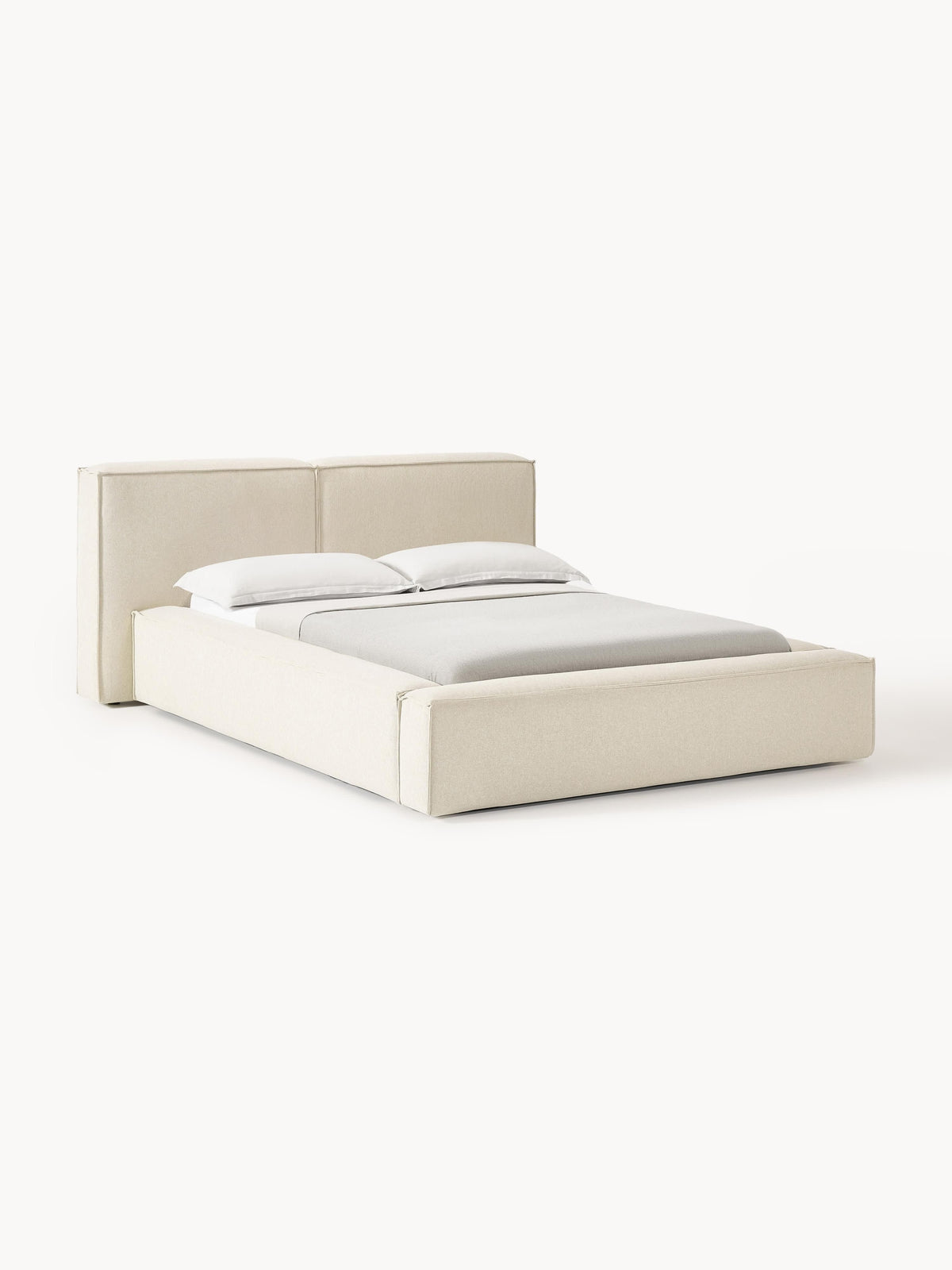 Lennon Bed Frame with Storage, Upholstered