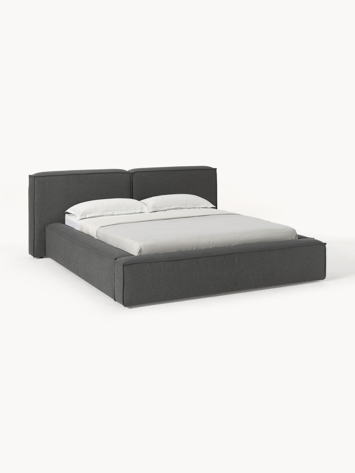 Lennon Bed Frame with Storage, Upholstered