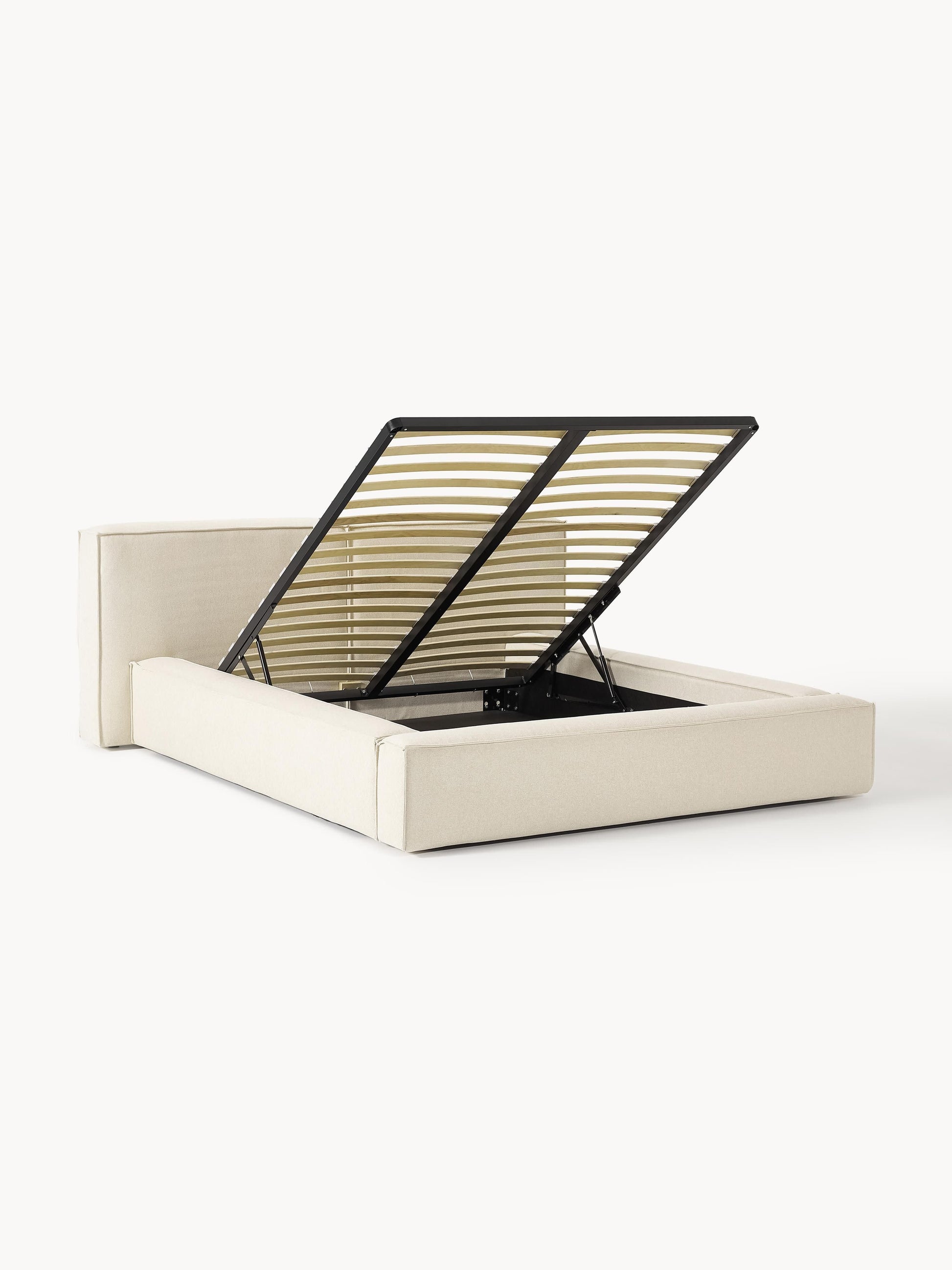 Lennon Bed Frame with Storage, Upholstered