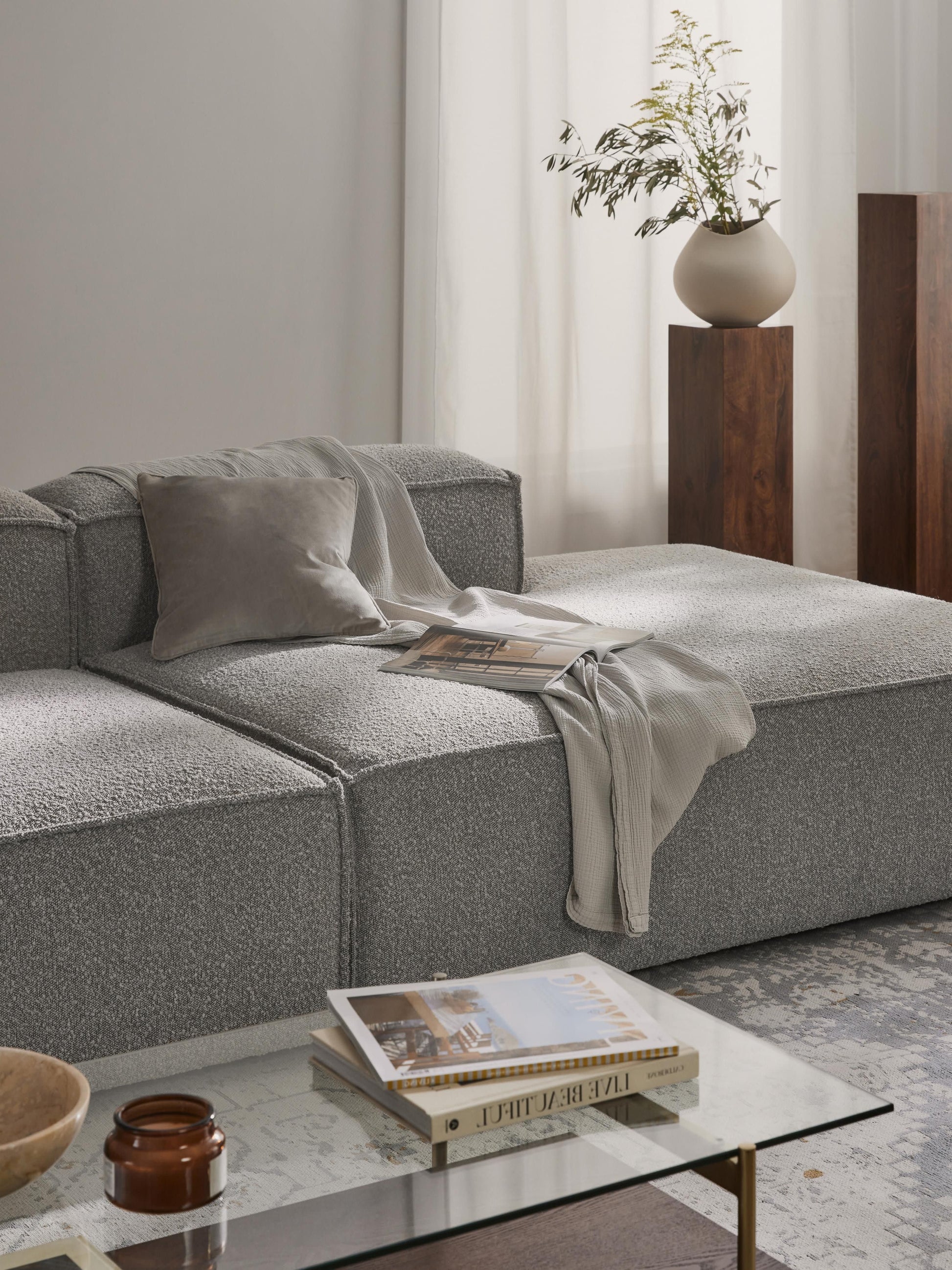 Lennon Bouclé Ottoman Unit