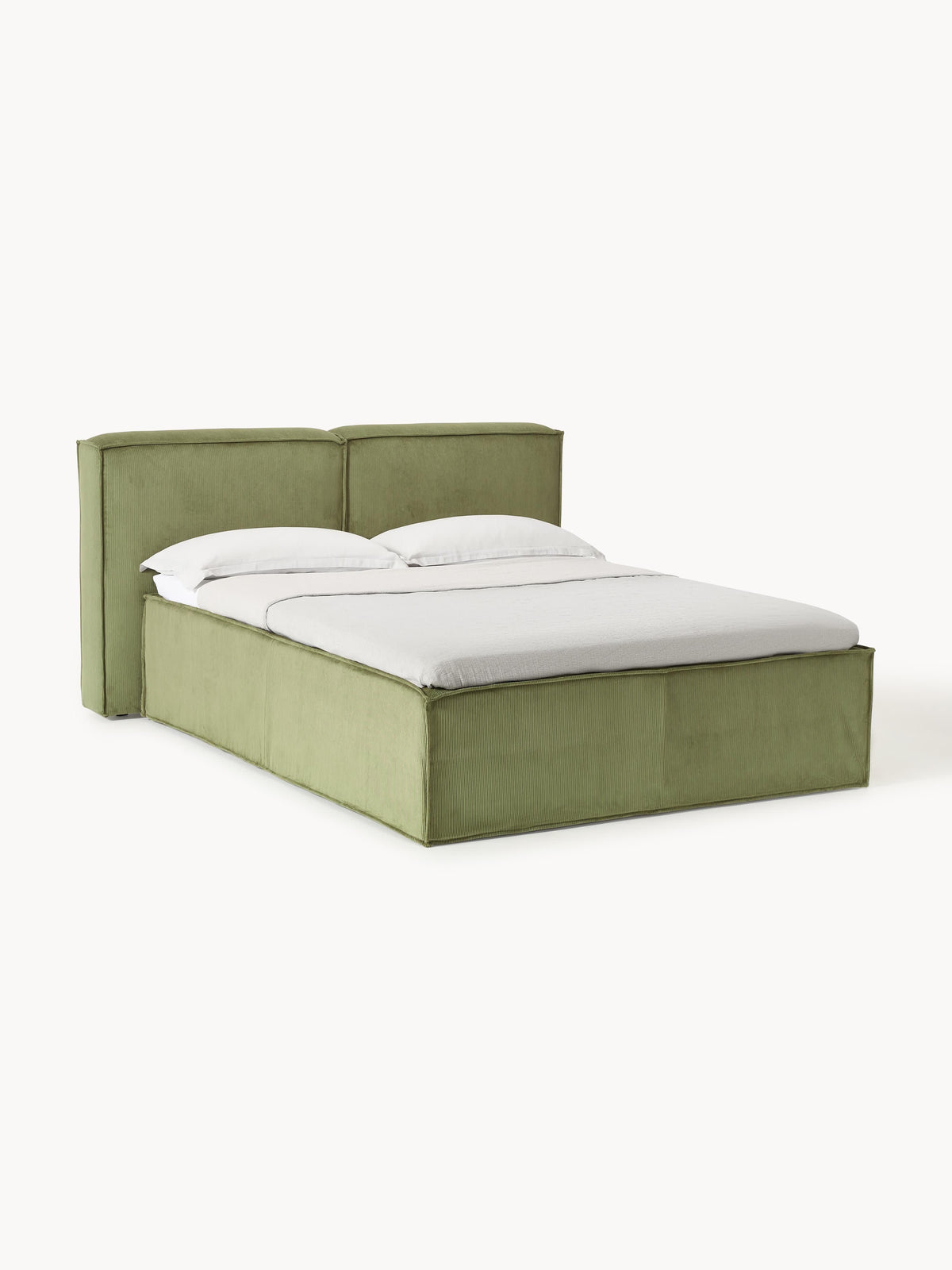 Lennon Corduroy Box Spring Bed Frame