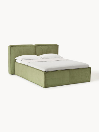 Lennon Corduroy Box Spring Bed Frame