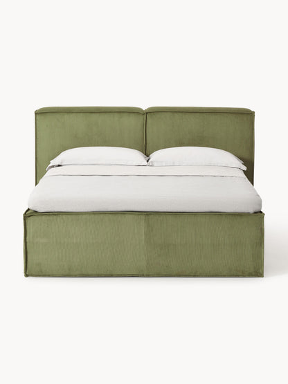 Lennon Corduroy Box Spring Bed Frame