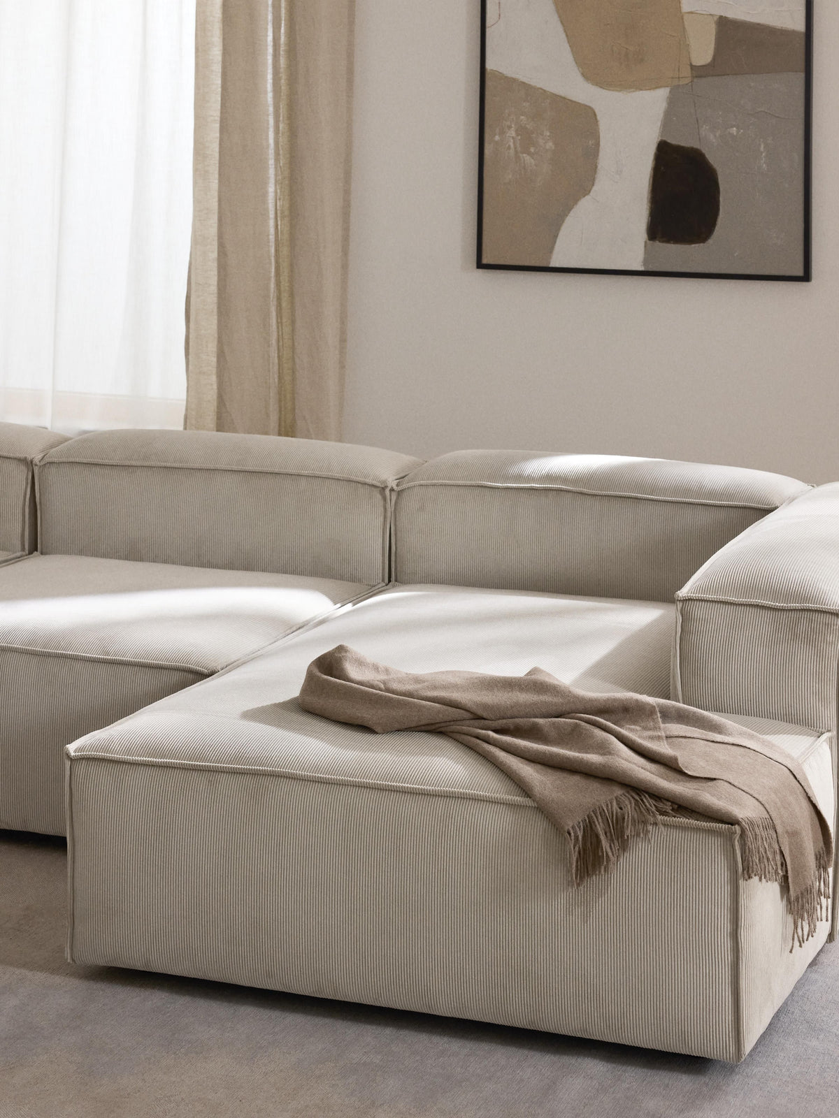 Lennon Corduroy Ottoman Corner Unit