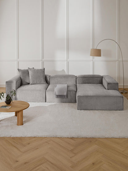 Lennon Modular Corduroy Corner Settee (4-Seater)