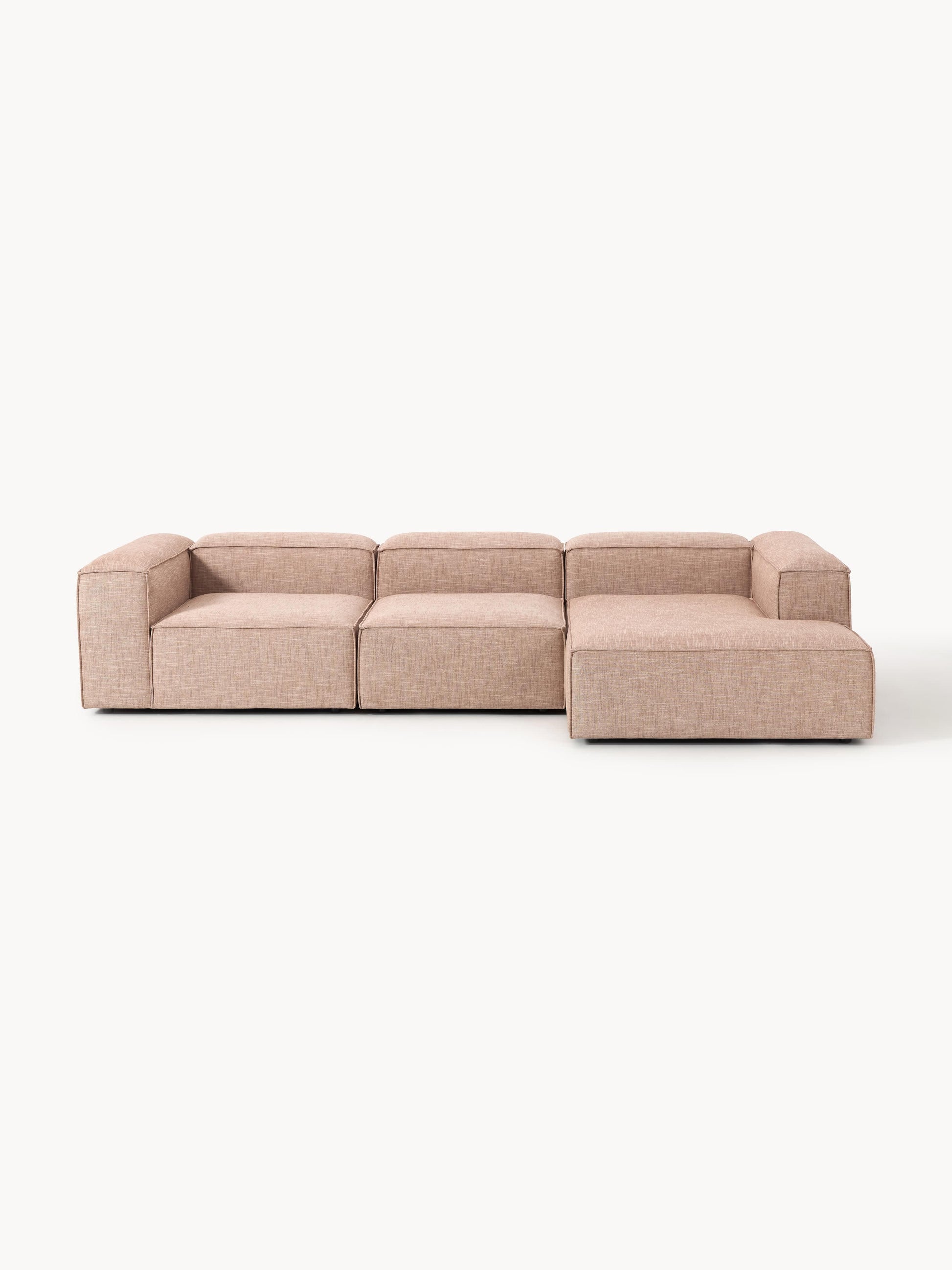 Lennon Modular Linen Blend Corner Settee (4-Seater)