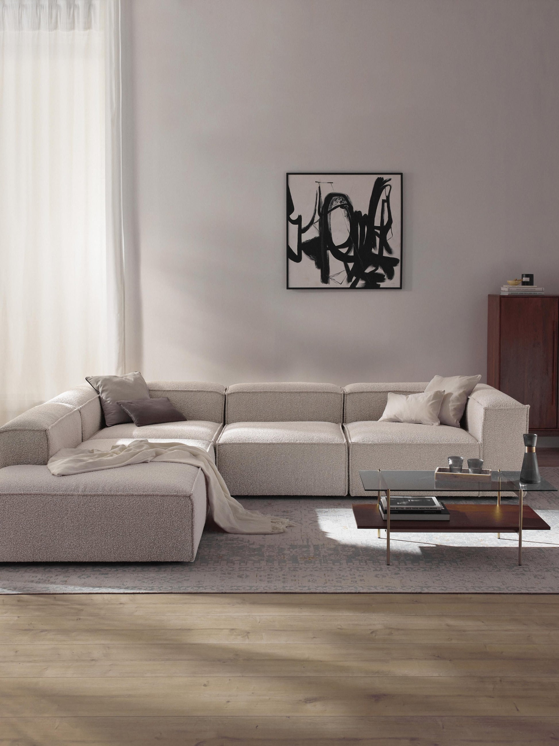Lennon Modular XL Bouclé Corner Settee (4-Seater)