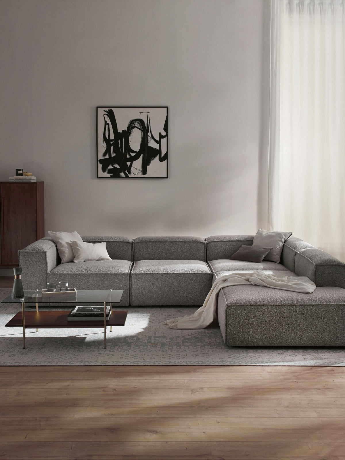 Lennon Modular XL Bouclé Corner Settee (4-Seater)