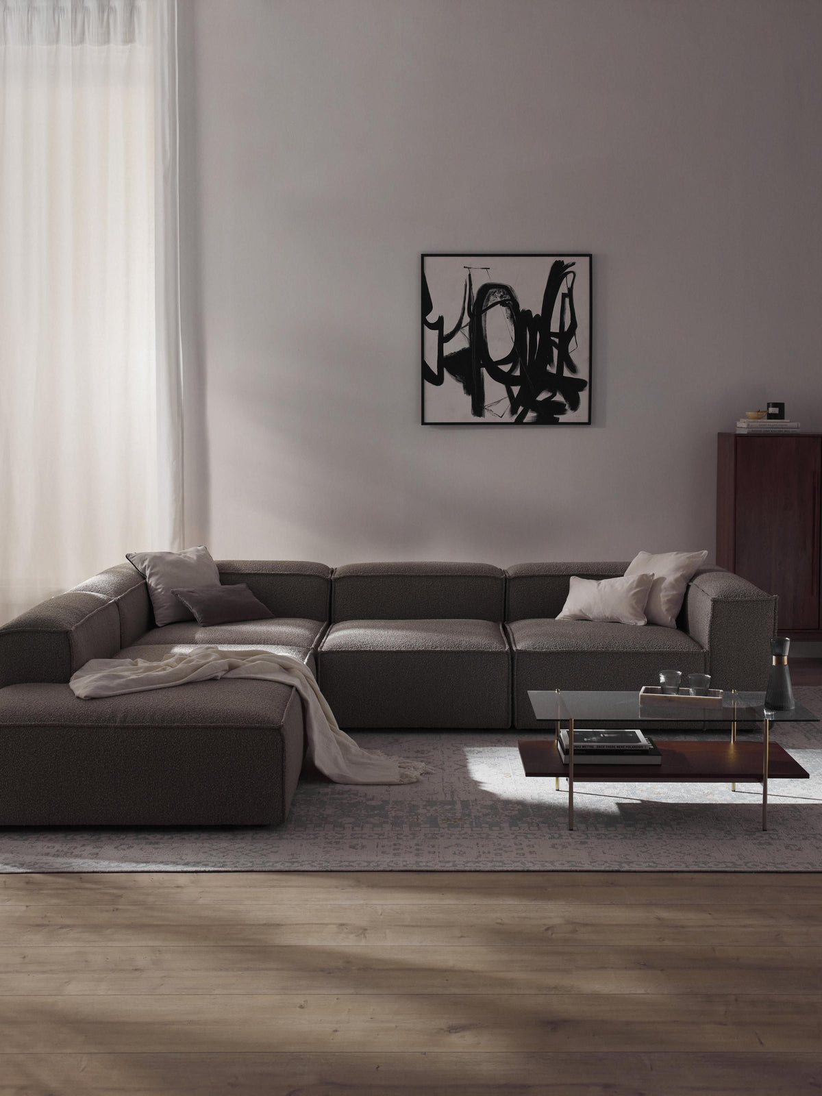 Lennon Modular XL Bouclé Corner Settee (4-Seater)