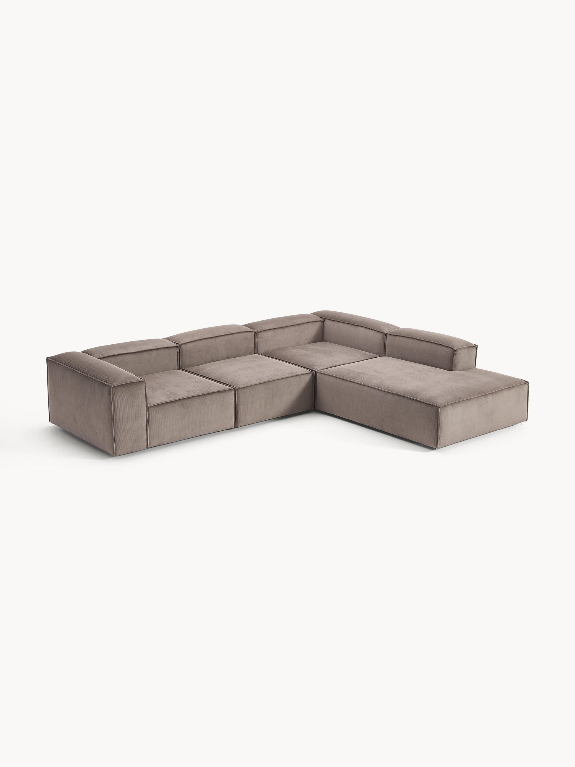 Lennon Modular XL Corduroy Corner Settee (4-Seater)