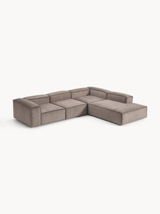 Lennon Modular XL Corduroy Corner Settee (4-Seater)