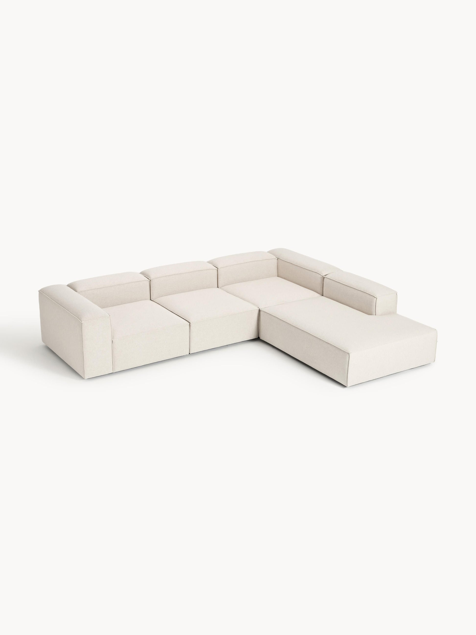 Lennon Modular XL Corner Sofa, 4-Seater, in Linen Blend