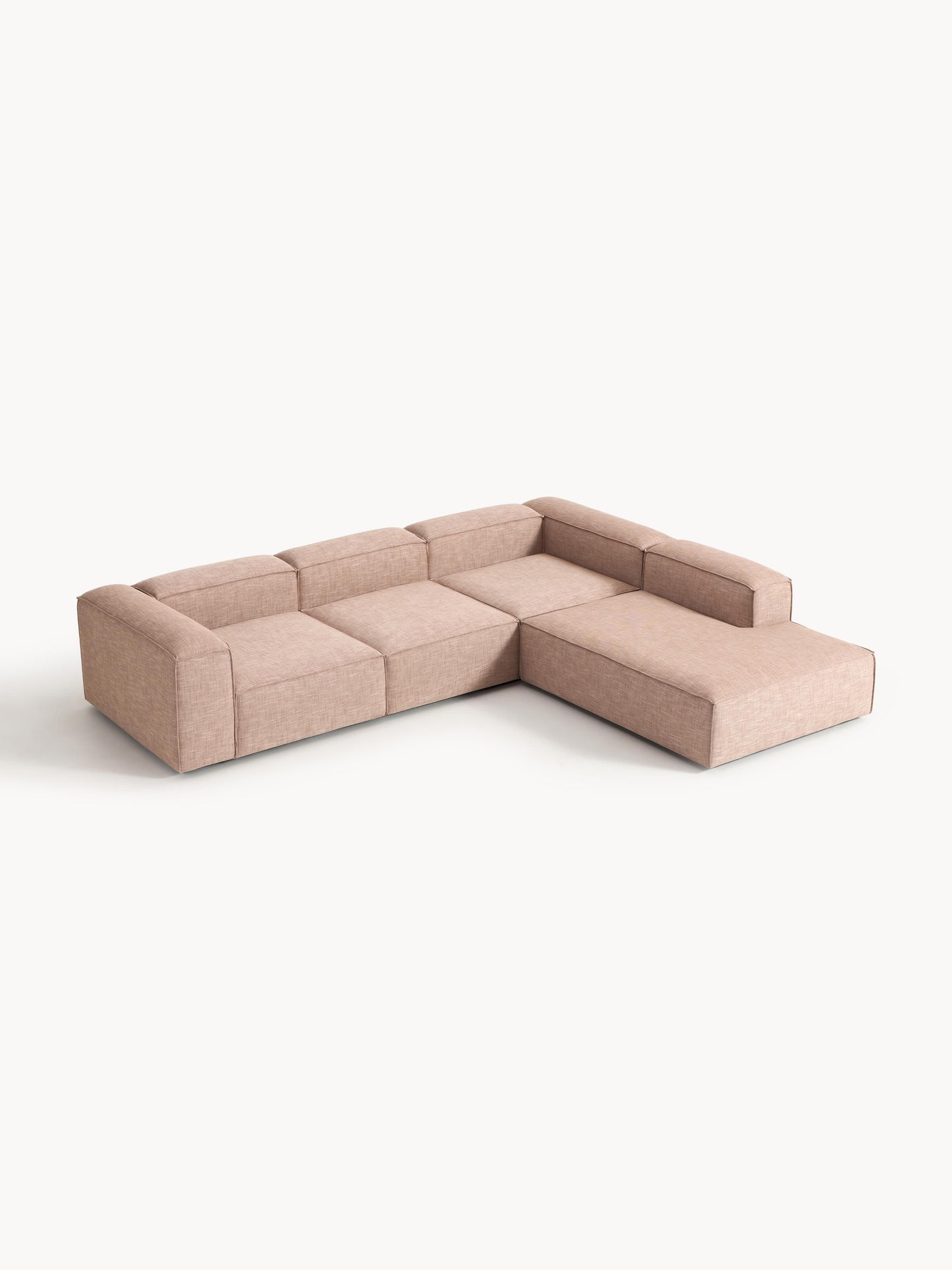 Lennon Modular XL Corner Sofa, 4-Seater, in Linen Blend