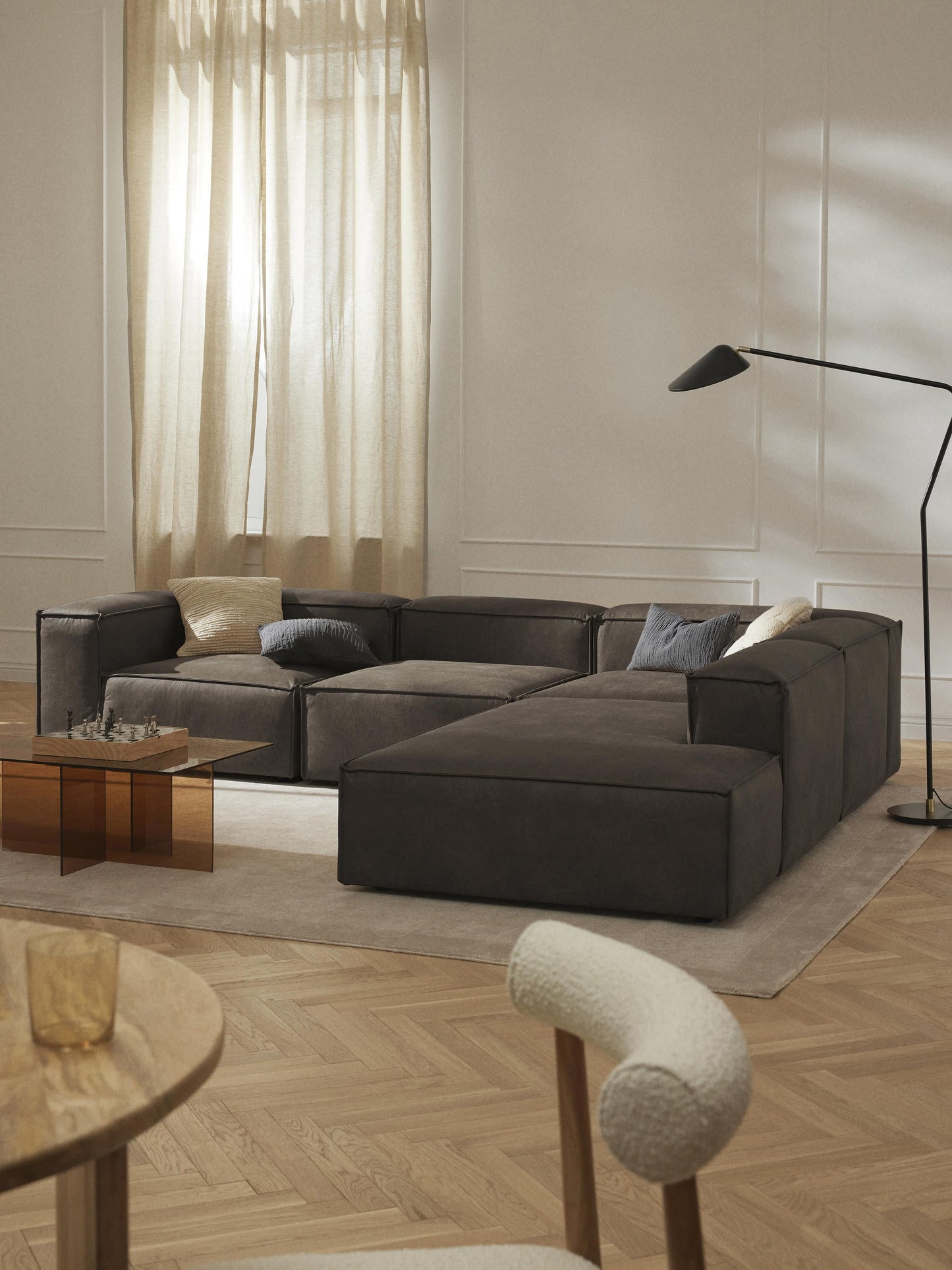Lennon Ottoman Section, Leather
